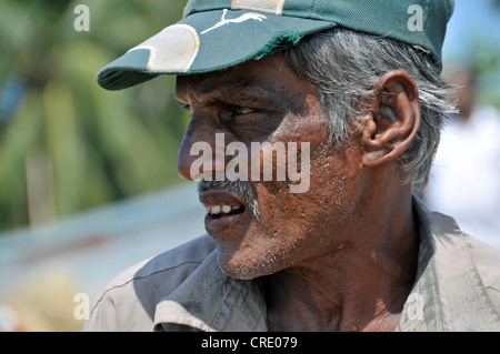 Tagelöhner, Porträt, Galle, Sri Lanka, Ceylon, Südasien, Asien Stockfoto