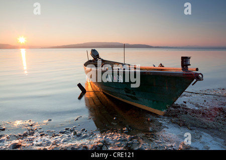 Angelboot/Fischerboot auf Reichenau Insel, Bodensee, Baden-Württemberg, Deutschland, Europa Stockfoto