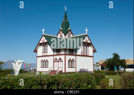 Kirche von Husavik, Island, Skandinavien, Nordeuropa, Europa Stockfoto