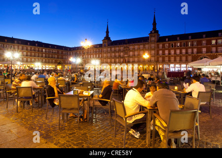 Historischen Stadtplatz, Plaza Mayor, Madrid, Spanien, Europa Stockfoto