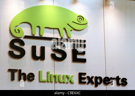 Logo der SuSE Linux AG Stockfoto