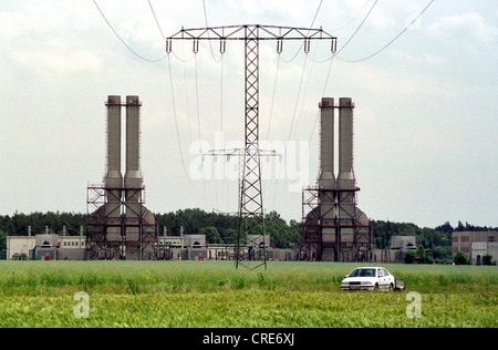 Das Gasturbinenkraftwerk Ahrensfelde VEAG in Berlin, Deutschland Stockfoto