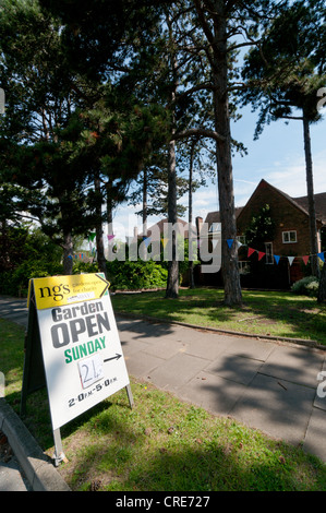 NGS Garten offen für Charity-Zeichen. Stockfoto