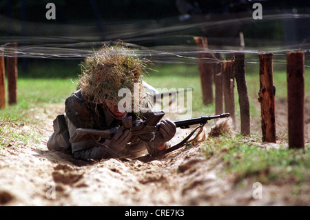 Soldaten der Bundeswehr, Gelände und Sportuebungen, Berlin, Deutschland Stockfoto