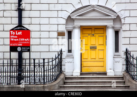 Zeichen, Büros zu vermieten, Miete Bürofläche in Dublin, Irland, Europa Stockfoto