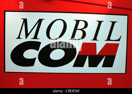 Logo, Schild, Wappen der Telefon-Netzbetreiber MobilCom Stockfoto