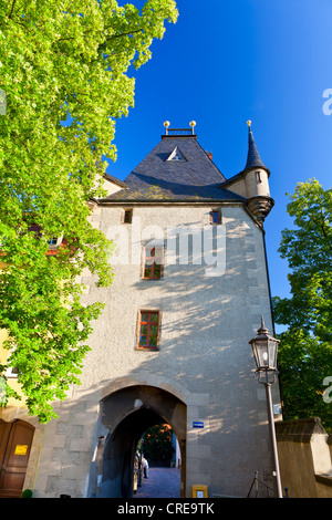 Mittlere Tor zum Schloss (Albrechtsburg) aus dem Schloss Seite - Meißen, Sachsen, Deutschland, Europa Stockfoto