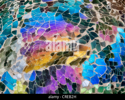 Nahaufnahme von Mosaik Glas blicken Kugel Garten Feature. Oregon Stockfoto
