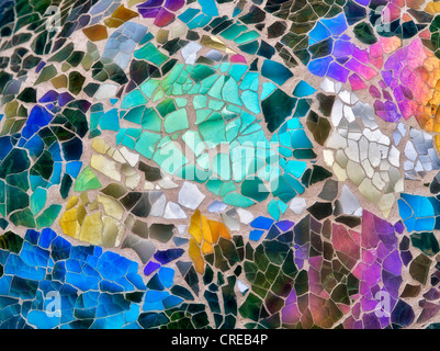 Nahaufnahme von Mosaik Glas blicken Kugel Garten Feature. Oregon Stockfoto