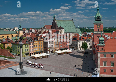 Königsschloss am Plac Zamkowy (Schlossplatz) in Warschau, Polen Stockfoto