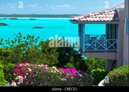 Haus auf Kreide Sound. Providenciales. Turks- und Caicosinseln Stockfoto