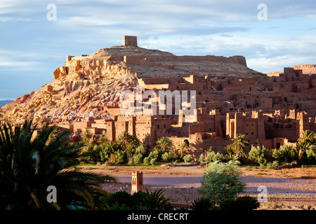 Traditionelle Berber Lehmarchitektur, Kasbah in Aït Benhaddou, UNESCO Welt Kultur Erbe, Marokko, Afrika Stockfoto