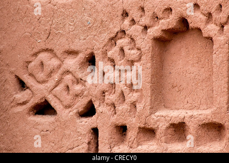 Traditionelle Berber Lehmarchitektur, Kasbah in Aït Benhaddou, UNESCO Welt Kultur Erbe, Marokko, Afrika Stockfoto