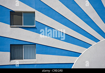 Sun Sunburst Design Mural on Hotel, Ocean City Maryland, USA Stockfoto