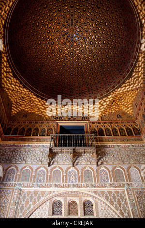 Sala de Los Embajadores, Botschafter Raum des maurischen Königs Palast von Real Alcazar, UNESCO-Weltkulturerbe, Sevilla Stockfoto