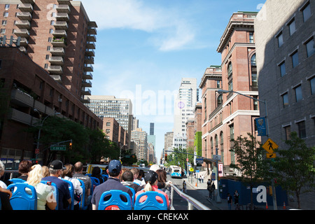 New York City, Manhattan City Bus Touren den besten Weg zu umgehen und die Stadt zu sehen Stockfoto