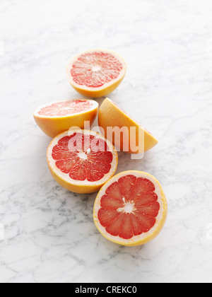 Nahaufnahme von Grapefruit-Hälften Stockfoto