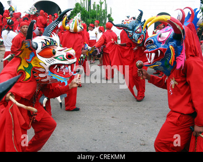 Tanz der Teufel während Fronleichnam (Venezuela), San Francisco de Yare Stockfoto