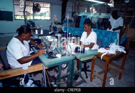 Insel Andros Bahamas Nähen Batik Kleidung Stockfoto