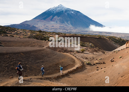 Wandern im Nationalpark Teide, Teneriffa, Kanarische Inseln, Spanien, Europa Stockfoto