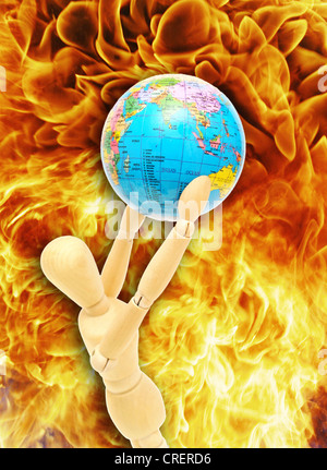 symbolisch für die globale Erwärmung Stockfoto