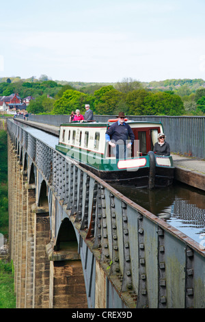 Pontcysyllte Aquädukt Froncysyllte Shropshire Union Canal Llangollen Trevor Denbighshire Wrexham North Wales UK Großbritannien Stockfoto