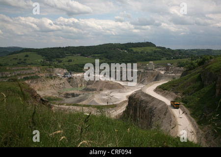 Dene Steinbruch, Cromford, Derbys Stockfoto