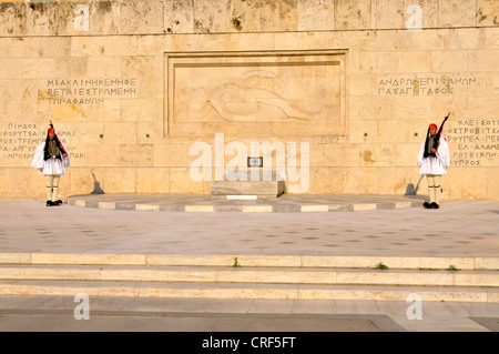 Soldaten im griechischen Parlament Gebäude Haus Regierung Griechenland Athen Stockfoto