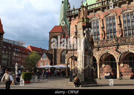 Bremer Marktplatz und Satzung des Roland, Germany 2012 Stockfoto