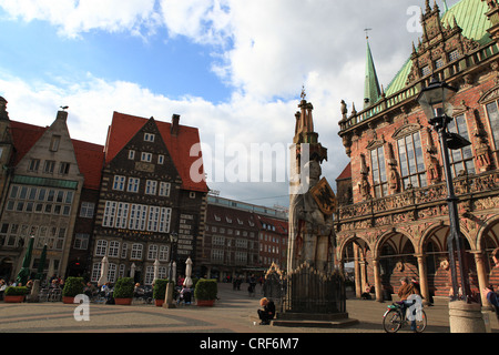 Bremer Marktplatz und Satzung des Roland, Germany 2012 Stockfoto