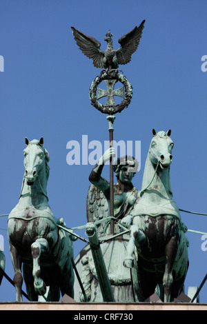 Brandenburger Tor mit Quadriga, Deutschland, Berlin Stockfoto