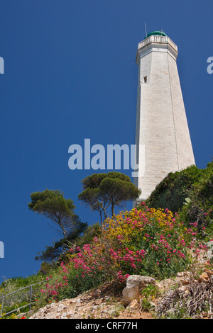 Leuchtturm auf der Halbinsel Cap Ferrat, Frankreich, Cap Ferrat Stockfoto