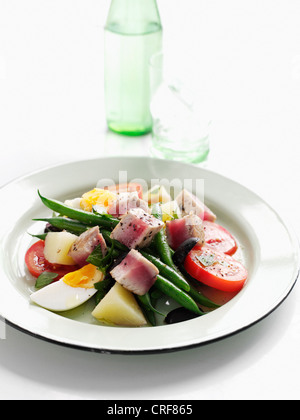 Sommer Obst Salat mit Thunfisch Stockfoto