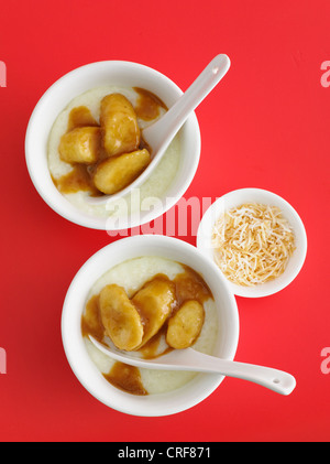 Schalen von Bananen sago Stockfoto