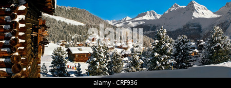 kleinen Berg Dorf Arosa ein Skigebiet, Schweiz, Arosa Stockfoto