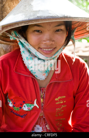 Vietnamesisches Mädchen vom Flussufer Kompong Chhnang Kambodscha Stockfoto