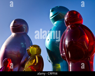 England, London, Marble Arch. Die Jelly Baby Skulptur des italienischen Pop-Künstlers Mauro Perucchetti auf dem Display am Marble Arch Stockfoto