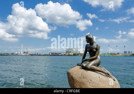 Die Statue der kleinen Meerjungfrau, Kopenhagen, Dänemark Stockfoto