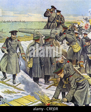 RUSSO-japanischen Krieg 1904-1905 russische Soldaten Verteidigung Port Arthur Stockfoto