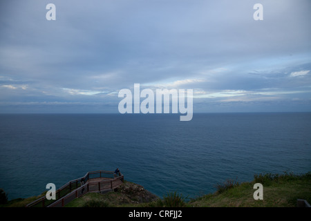 Blaues Meer und bewölkten Himmel, Byron Bay, New South Wales, Australien Stockfoto