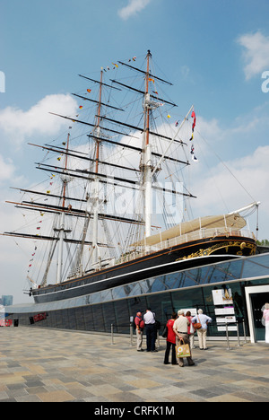 Das Schiff Cutty Sark nach seiner 50 £ Restaurierung dauerhafte sechs Jahre, Greenwich, London, UK. Stockfoto