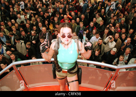 Hannover, Deutschland, Lara Croft auf der CeBIT 2000 Stockfoto