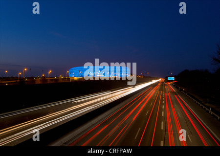 Zeit Ablauf Blick auf Autobahn-Verkehr Stockfoto