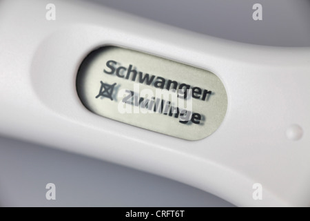 Schwangerschaftstest, die Diagnose Schwangerschaft mit Zwillingen Stockfoto