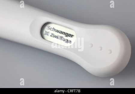 Schwangerschaftstest, die Diagnose Schwangerschaft mit Zwillingen Stockfoto