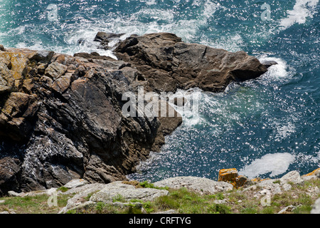 Felsenküste am Pointe du Raz, Bretagne Stockfoto