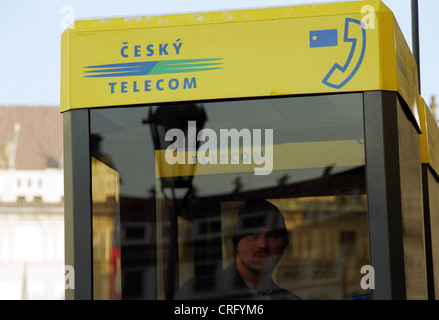 Prag, Tschechische Republik, Cesky Telecom Stockfoto