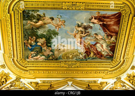 Held, Verzicht auf Venus, gemalt von Pietro da Cortona (1641) Decke Royal Apartments Pitti Palace Florenz Italien Stockfoto