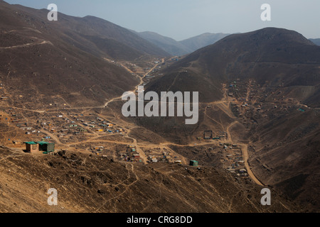 Slums in Villa Maria del Triunfo am Stadtrand von Lima Stockfoto