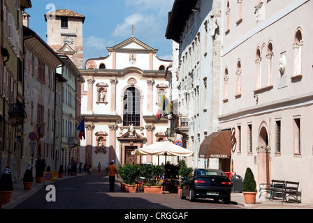 Kirche San Francesco Saverio, Via Belenzani, Trient, Italien, Südtirol, Trentino Stockfoto